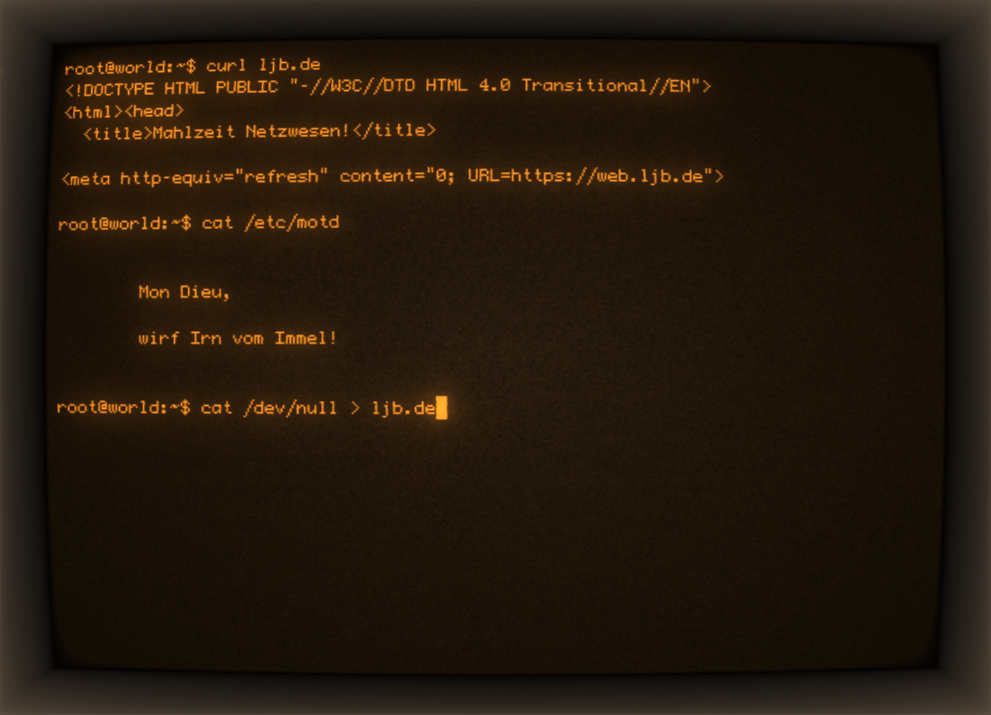 cat /dev/null über ljb.de als root